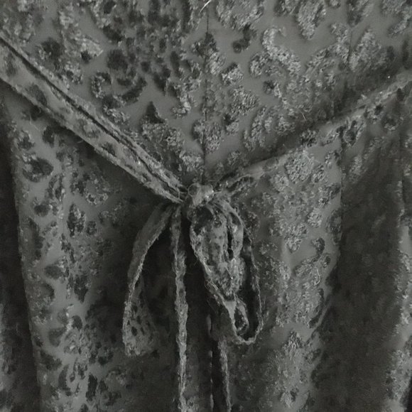 Vintage 90s Lydia GAP Velvet Burnout Gothic Damask Dress - Picture 9 of 11